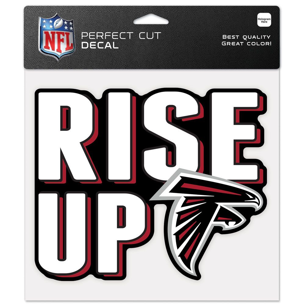 Atlanta Falcons Decal 8x8 Perfect Cut Color Slogan - WinCraft