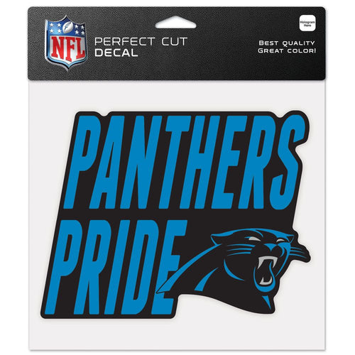 Carolina Panthers Decal 8x8 Perfect Cut Color Slogan - WinCraft