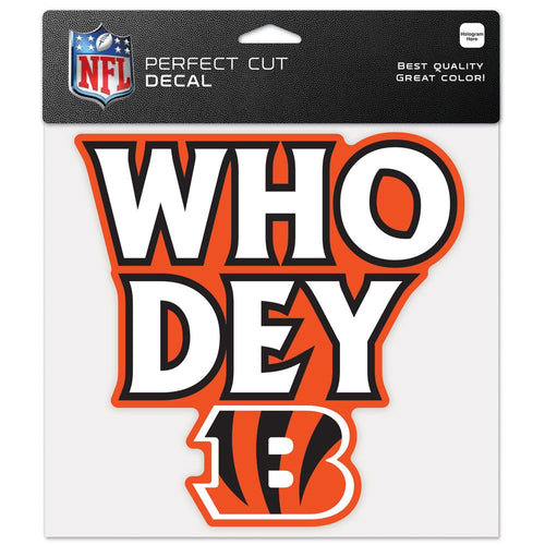 Cincinnati Bengals Decal 8x8 Perfect Cut Color Slogan - WinCraft