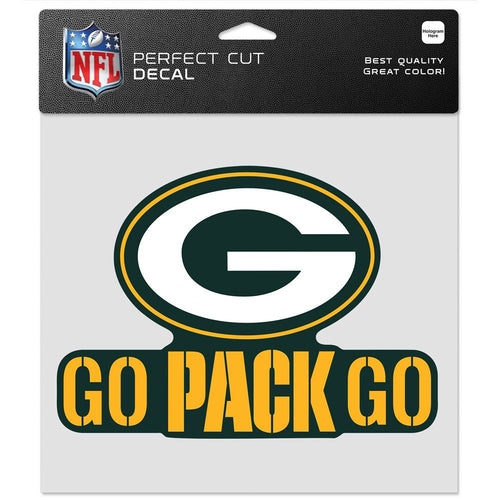 Green Bay Packers Decal 8x8 Perfect Cut Color Slogan - WinCraft