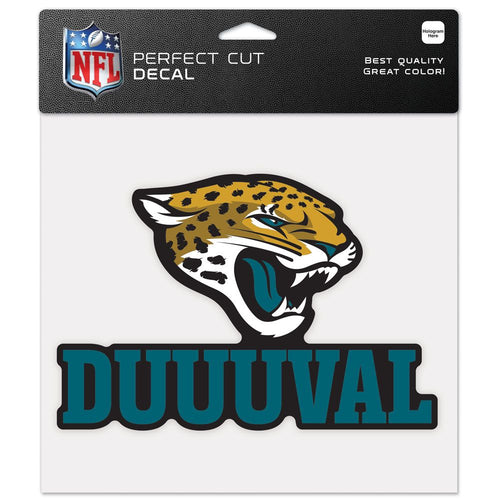 Jacksonville Jaguars Decal 8x8 Perfect Cut Color Slogan - WinCraft