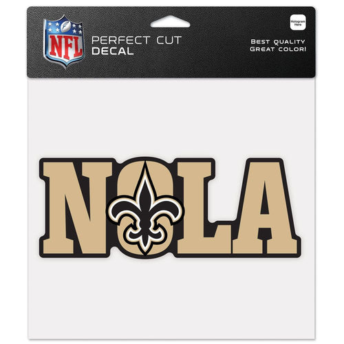 New Orleans Saints Decal 8x8 Perfect Cut Color Slogan - WinCraft