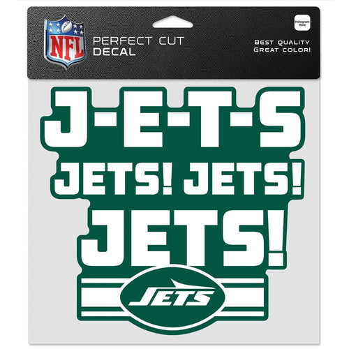 New York Jets Decal 8x8 Perfect Cut Color Slogan - WinCraft