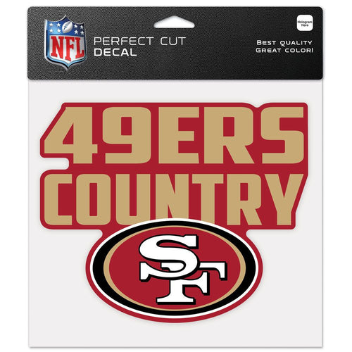San Francisco 49ers Decal 8x8 Perfect Cut Color Slogan - WinCraft