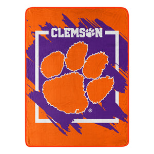 Clemson Tigers Blanket 46x60 Micro Raschel Dimensional Design Rolled - The Northwest Company