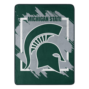 Michigan State Spartans Blanket 46x60 Micro Raschel Dimensional Design Rolled - The Northwest Company