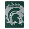 Michigan State Spartans Blanket 46x60 Micro Raschel Dimensional Design Rolled - The Northwest Company