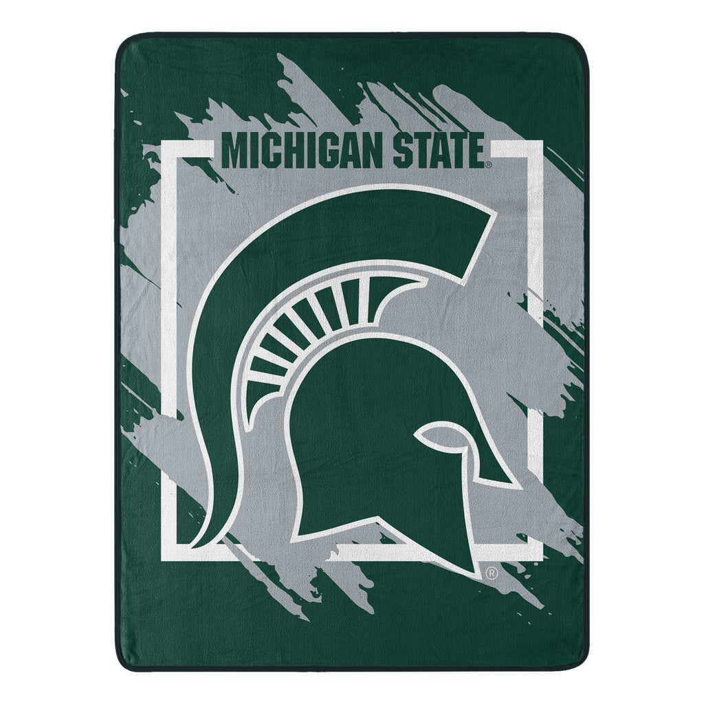 Michigan State Spartans Blanket 46x60 Micro Raschel Dimensional Design Rolled - The Northwest Company