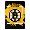 Boston Bruins Blanket 46x60 Micro Raschel Dimensional Design Rolled - The Northwest Company