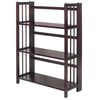 3-Shelf Folding Stackable Bookcase 27.5'' Wide-Espresso - Casual Home