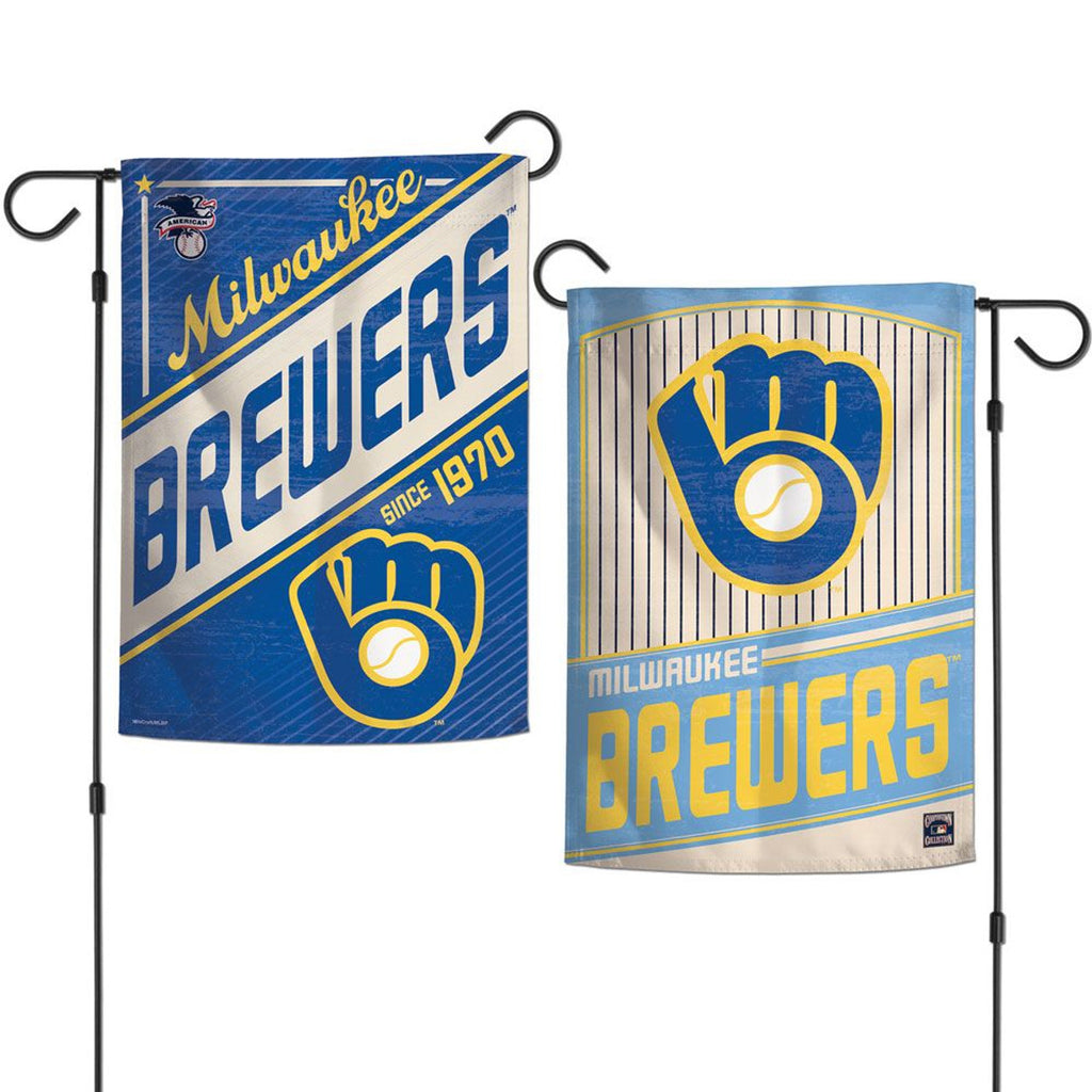 Milwaukee Brewers Flag 12x18 Garden Style 2 Sided Cooperstown - 0.25