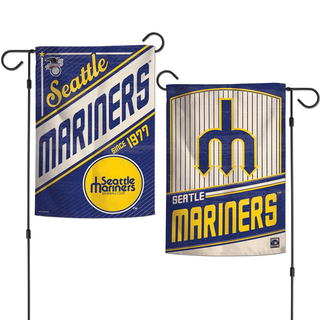 Seattle Mariners Flag 12x18 Garden Style 2 Sided Cooperstown - 0.25