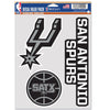 San Antonio Spurs Decal Multi Use Fan 3 Pack - 0
