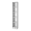 Basic Tall Narrow 5 Shelf Bookcase - White - Tvilum