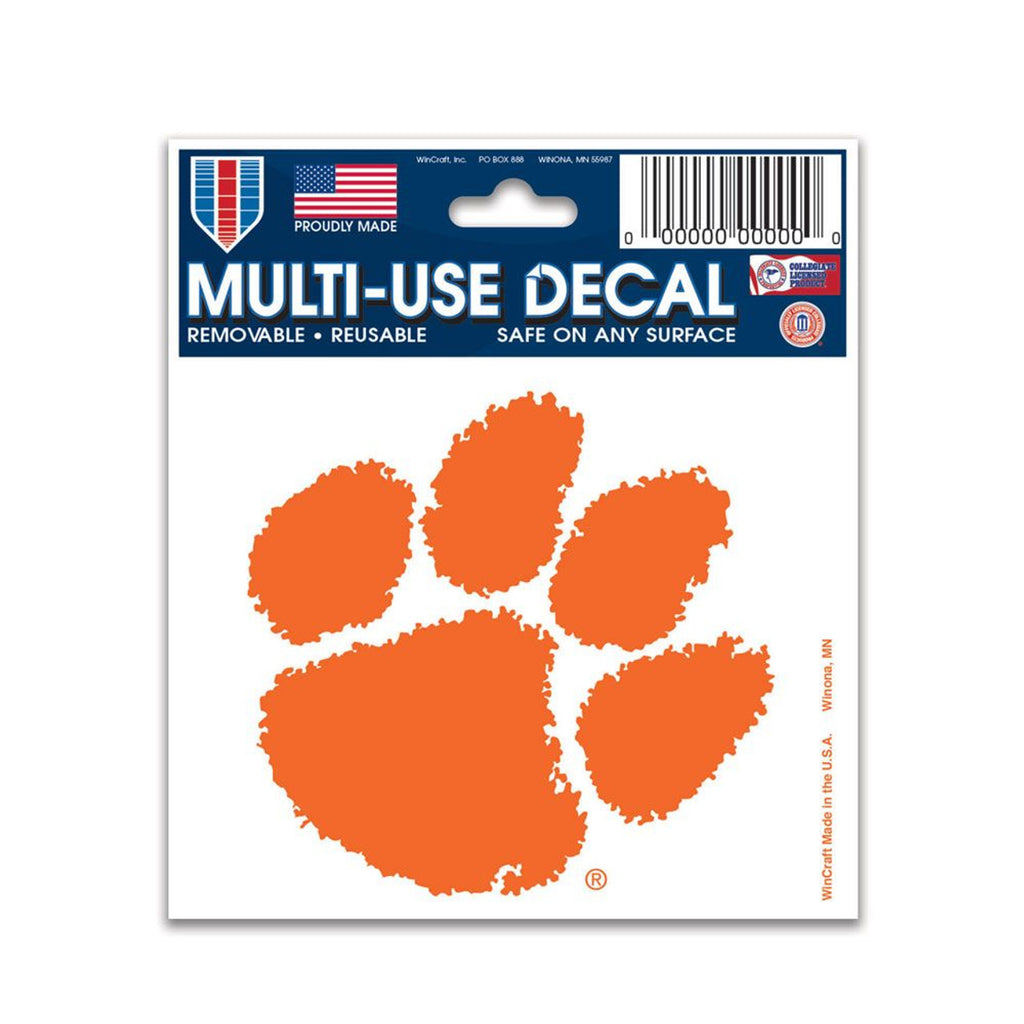 Clemson Tigers Decal 3x4 Multi Use Color - WinCraft