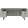 Mirella™ Free Standing Desk, BBB/BF Stone Gray - Safco
