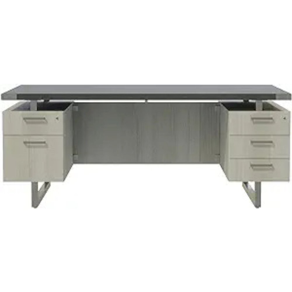 Mirella™ Free Standing Desk, BBB/BF Stone Gray - Safco
