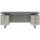 Mirella™ Free Standing Desk, BBB/BF Stone Gray - Safco