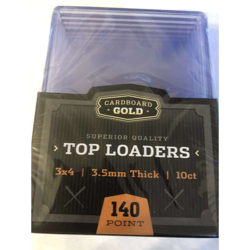 Cardboard Gold 3x4 Clear Rigid Top Loaders -140 Point (1 Packs of 10 )