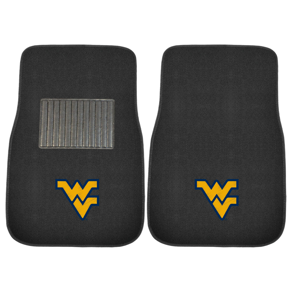 Fanmats - West Virginia University 2-pc Embroidered Car Mat Set 17''x25.5''