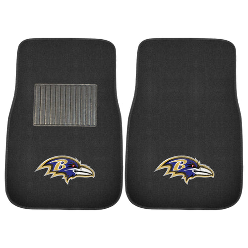 Fanmats - NFL - Baltimore Ravens 2-pc Embroidered Car Mat Set 17''x25.5''