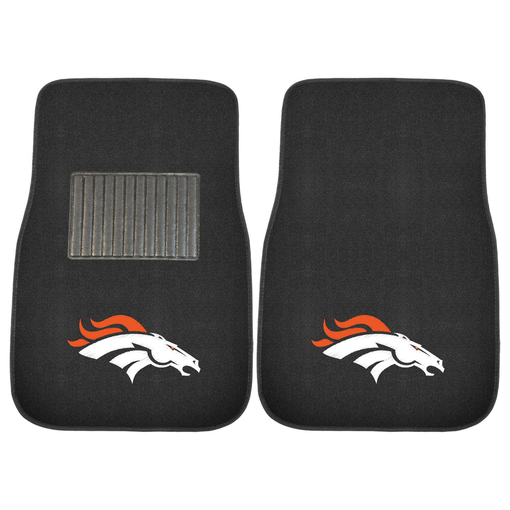 Fanmats - NFL - Denver Broncos 2-pc Embroidered Car Mat Set 17''x25.5''
