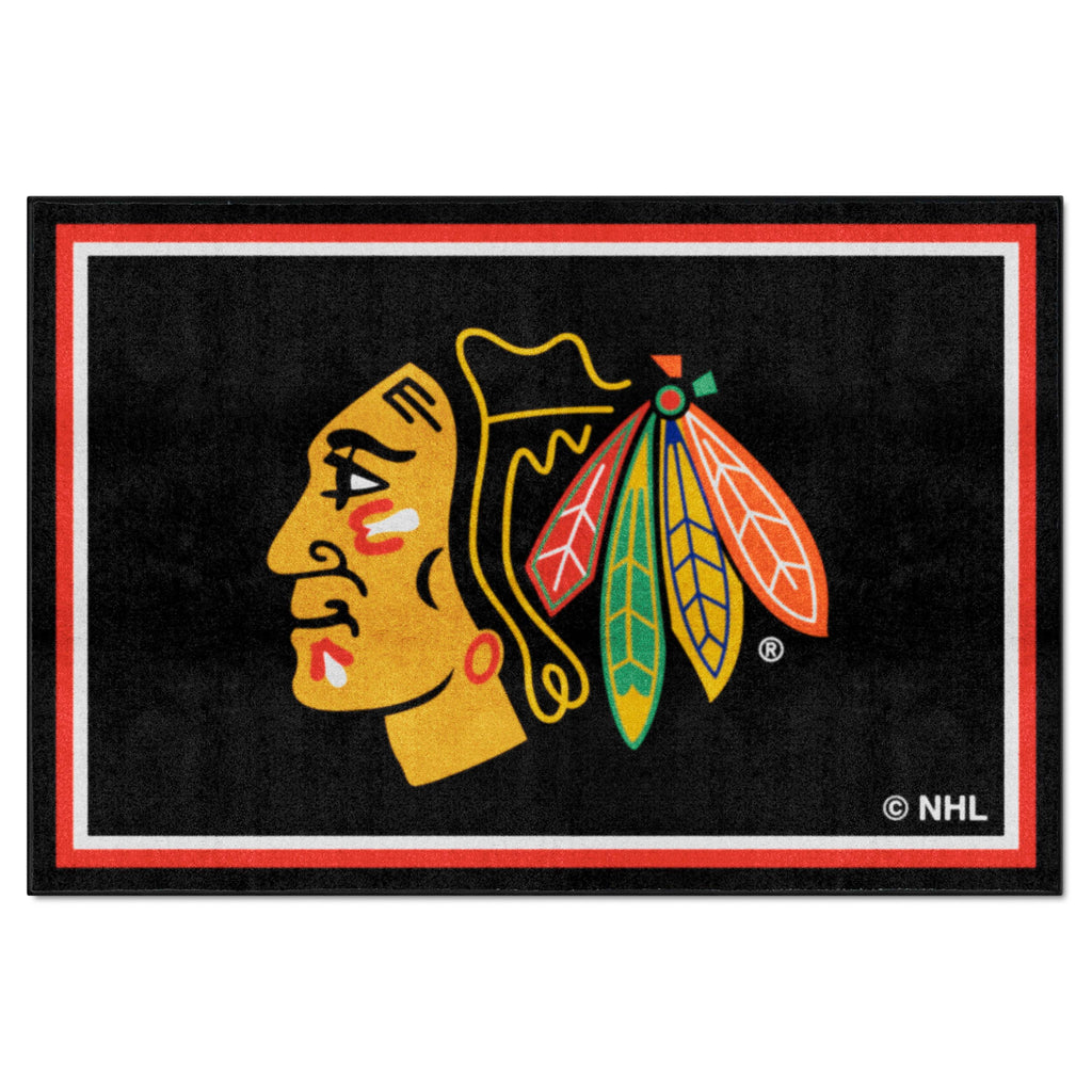 Fanmats - NHL - Chicago Blackhawks 5x8 Rug 59.5''x88''