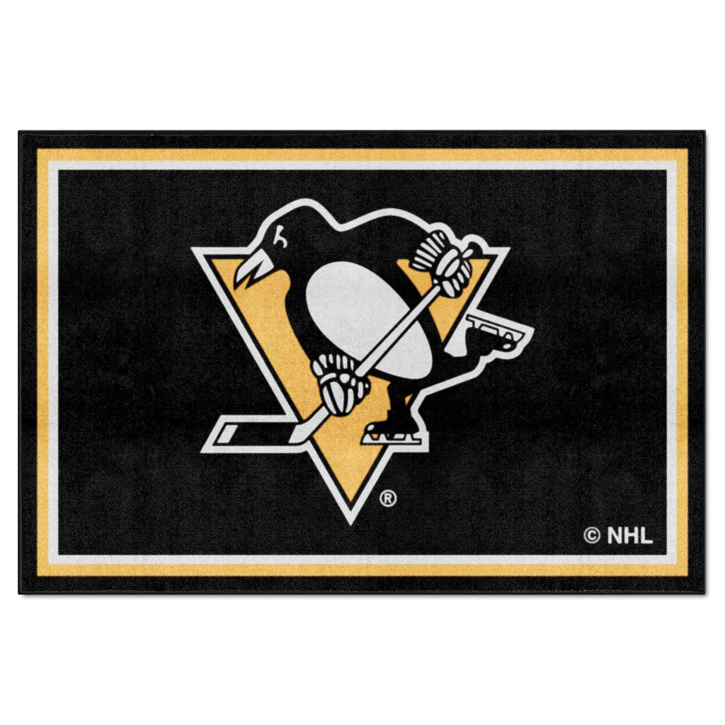 Fanmats - NHL - Pittsburgh Penguins 5x8 Rug 59.5''x88''