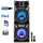 Befree beFree Sound Rechargeable Bluetooth 12inch Double Subwoofer Portable Party Speaker with Dual Layer Reactive Party Lights, USB, SD and AUX Inputs with FM Radio - Factory Reconditioned