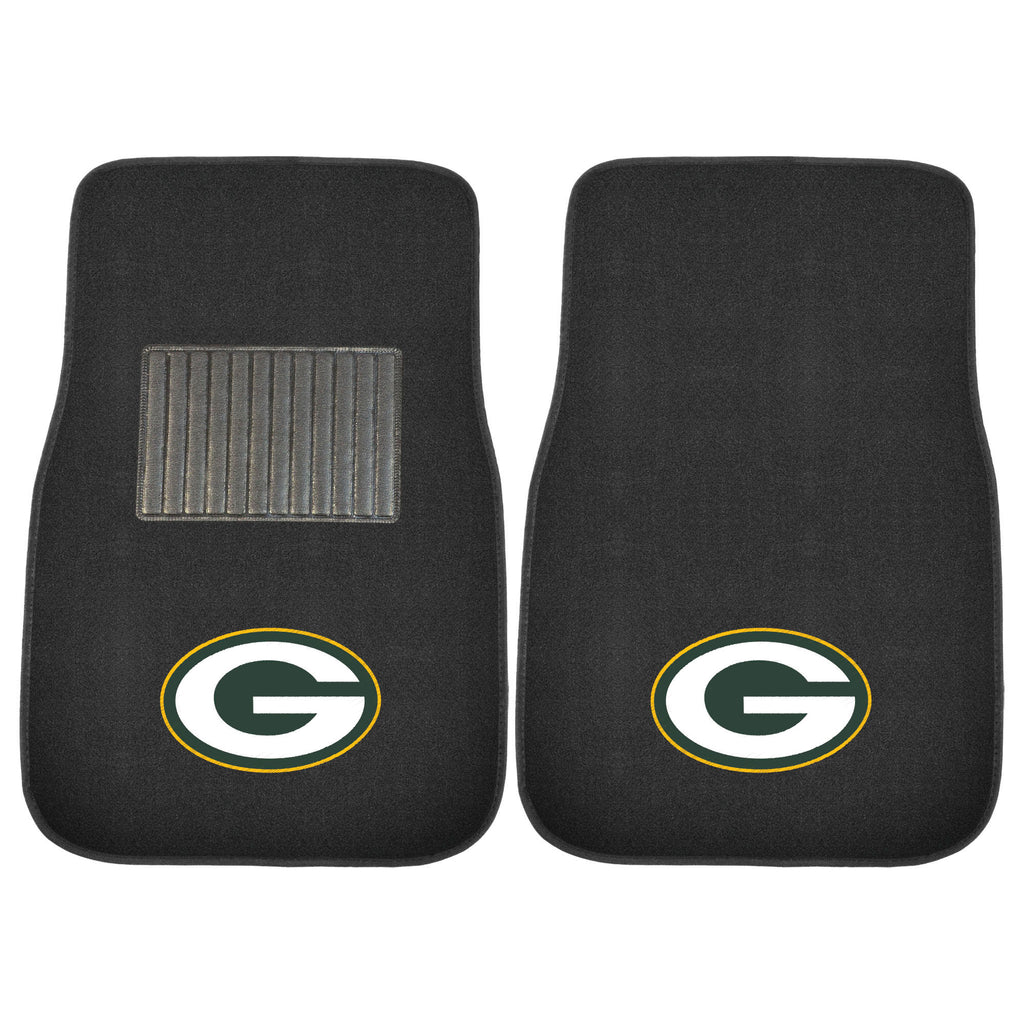 Fanmats - NFL - Green Bay Packers 2-pc Embroidered Car Mat Set 17''x25.5''