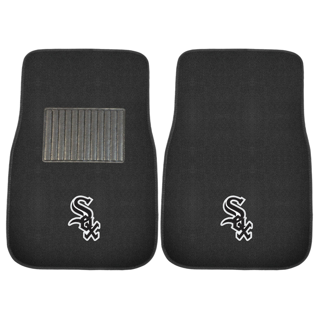 Fanmats - MLB - Chicago White Sox 2-pc Embroidered Car Mat Set 17''x25.5''