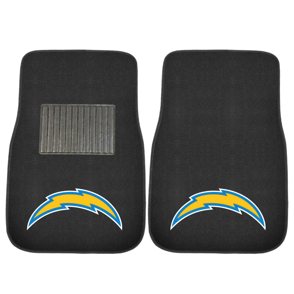 Fanmats - NFL - Los Angeles Chargers 2-pc Embroidered Car Mat Set  17''x25.5''