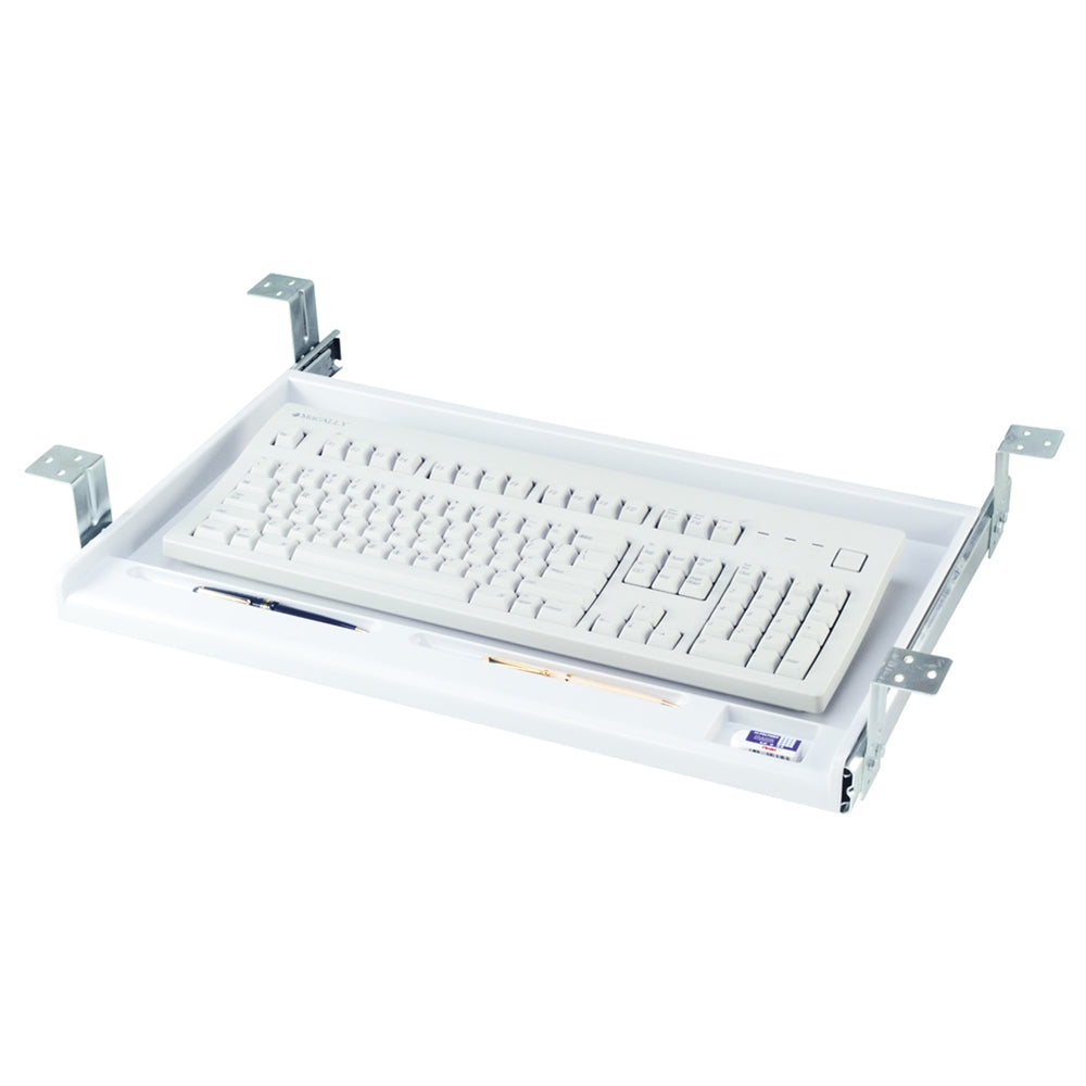 Standard Under Desk Keyboard Tray (Platinum) - Aidata