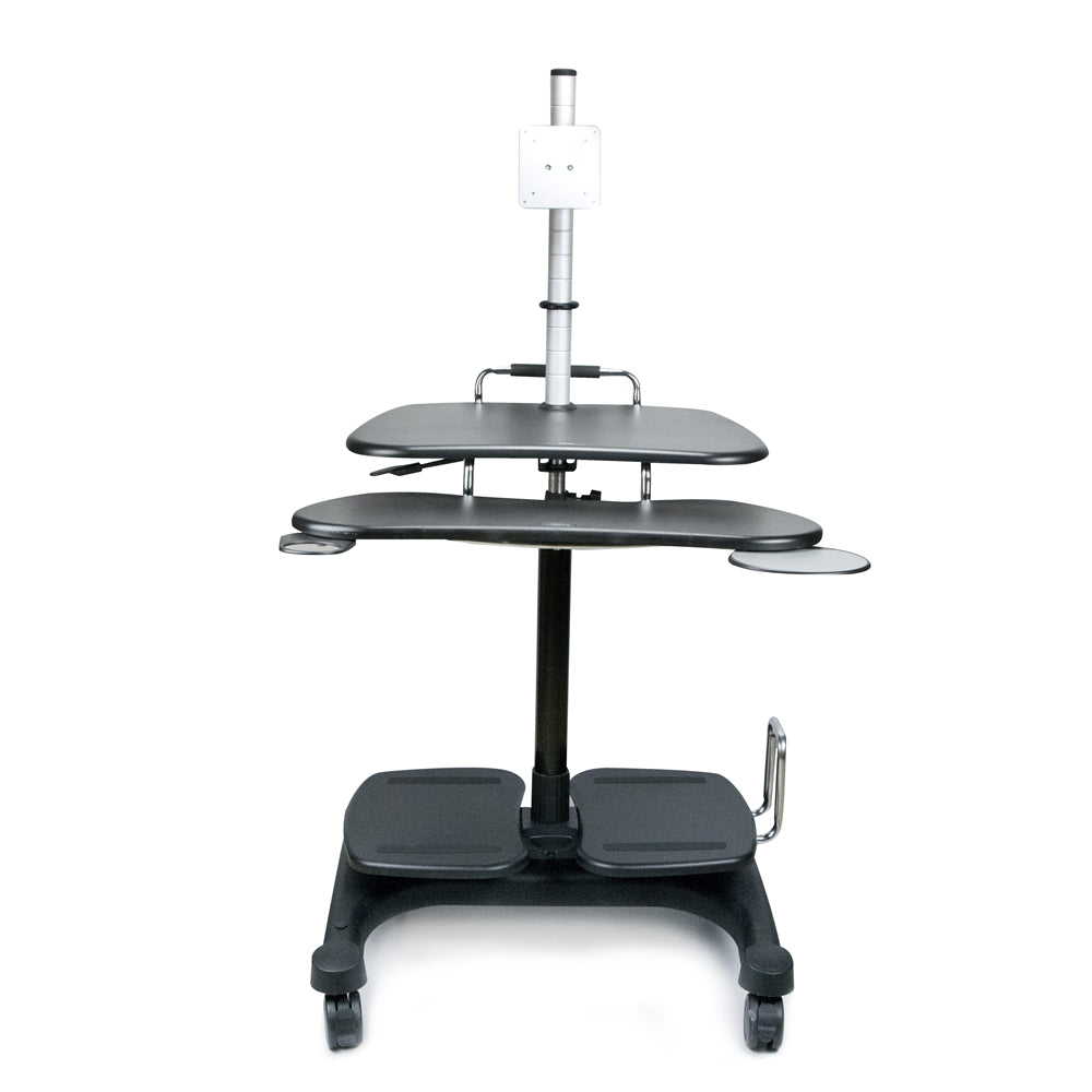 Sit/Stand Mobile PC Workstation w/Monitor Mount - Aidata