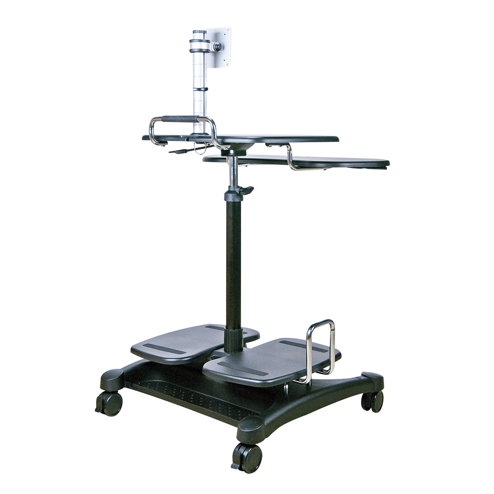 Sit/Stand Mobile PC Workstation w/Monitor Mount - Aidata