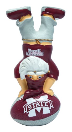 Mississippi State Bulldogs Garden Gnome - Handstand On Football -