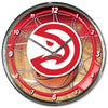 Atlanta Hawks Clock Round Wall Style Chrome - Wincraft