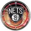 Brooklyn Nets Clock Round Wall Style Chrome - Wincraft