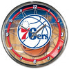 Philadelphia 76ers Clock Round Wall Style Chrome - Wincraft