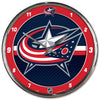 Columbus Blue Jackets Clock Round Wall Style Chrome - 8