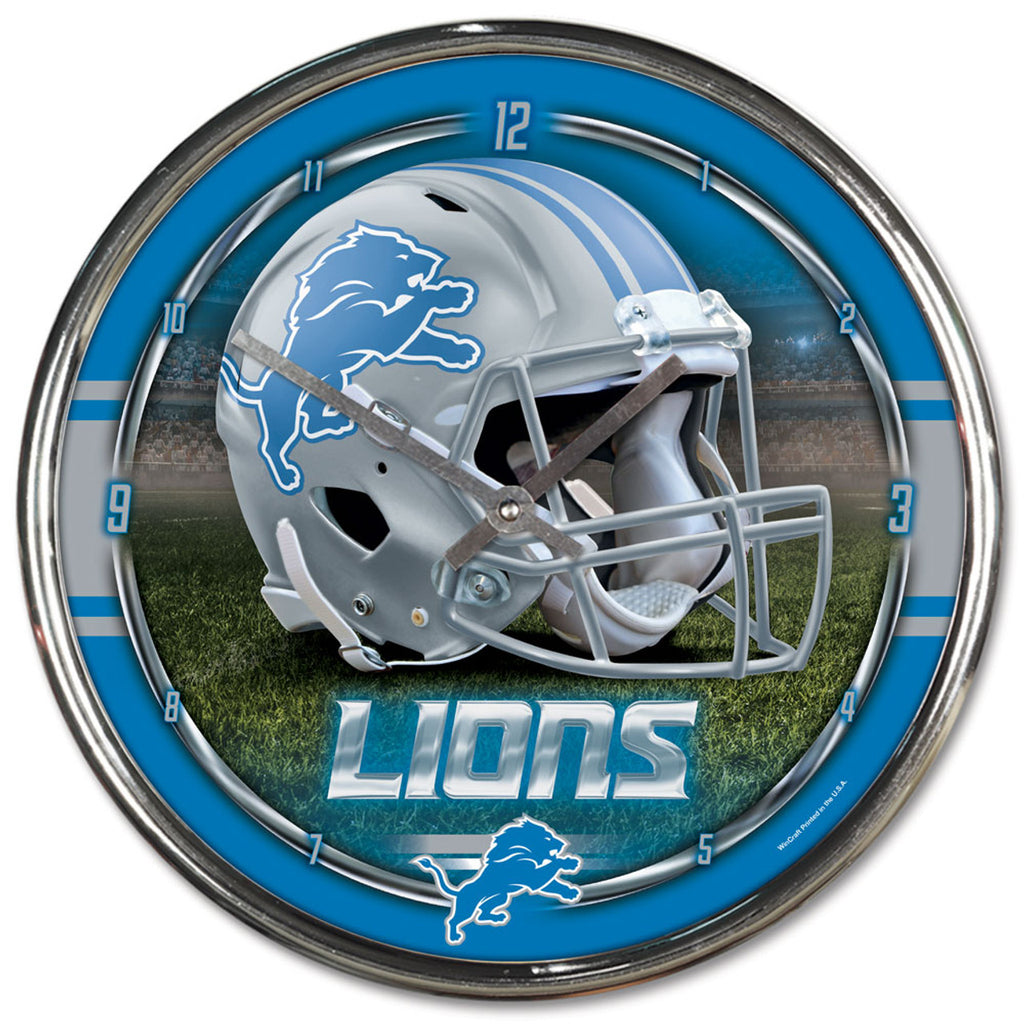 Detroit Lions Round Chrome Wall Clock - Wincraft
