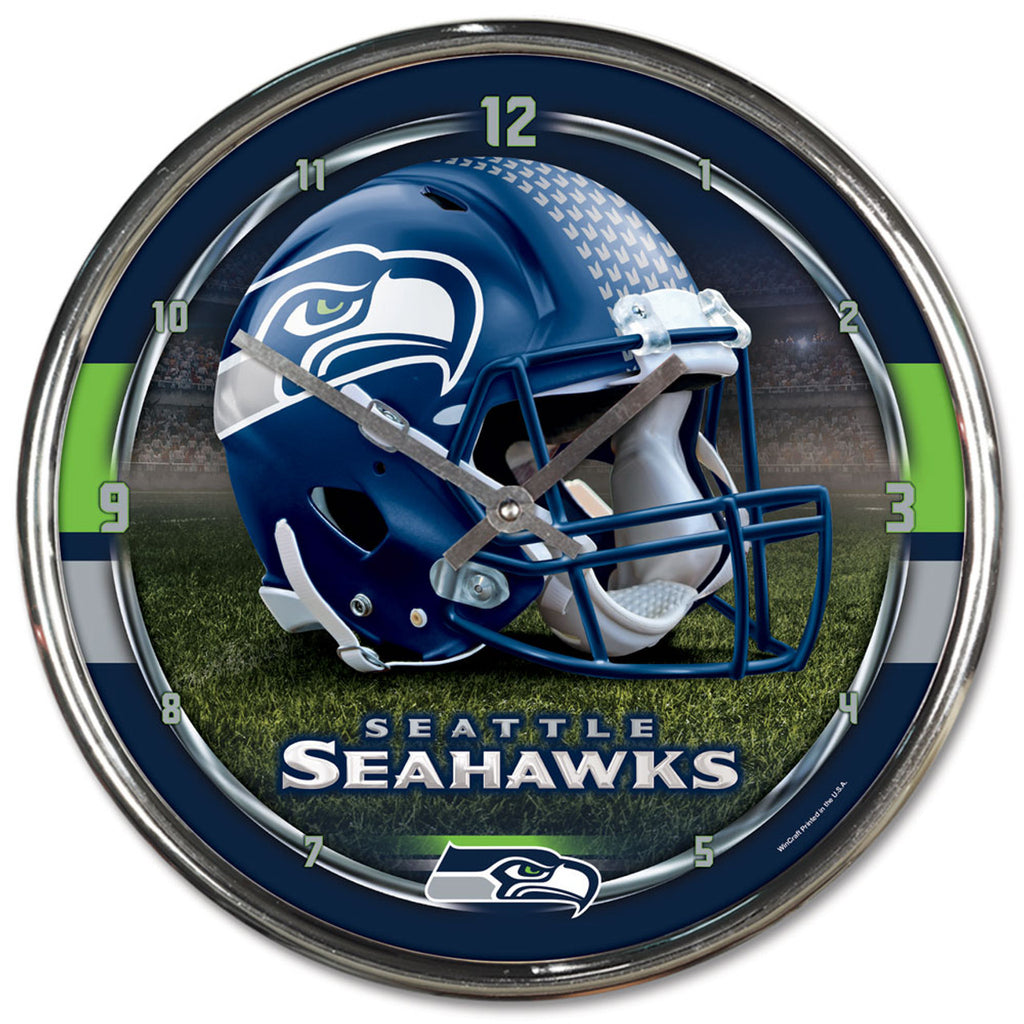 Seattle Seahawks Round Chrome Wall Clock - Wincraft
