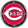 Cincinnati Reds Round Chrome Wall Clock - 8