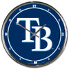 Tampa Bay Rays Clock Round Wall Style Chrome - Wincraft