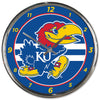 Kansas Jayhawks Round Chrome Wall Clock - Wincraft