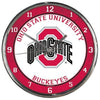 Ohio State Buckeyes Round Chrome Wall Clock - Wincraft