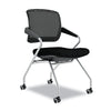 Valoré Training Series Mid-Back Nesting Chair, Mesh/Fabric, Black, 2/Carton - Mayline