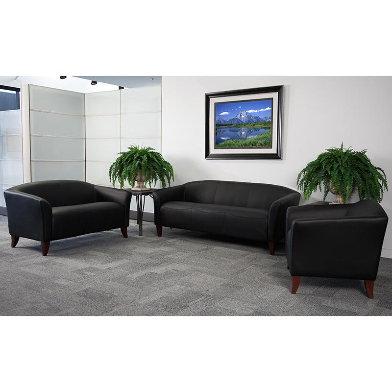 Reception Set in Black LeatherSoft - Flash Furniture