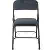 Advantage Black Padded Metal Folding Chair - Black 1-in Fabric Seat - Flash Furniture
