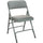 Advantage Grey Padded Metal Folding Chair - Grey 1-in Fabric Seat - Flash Furniture